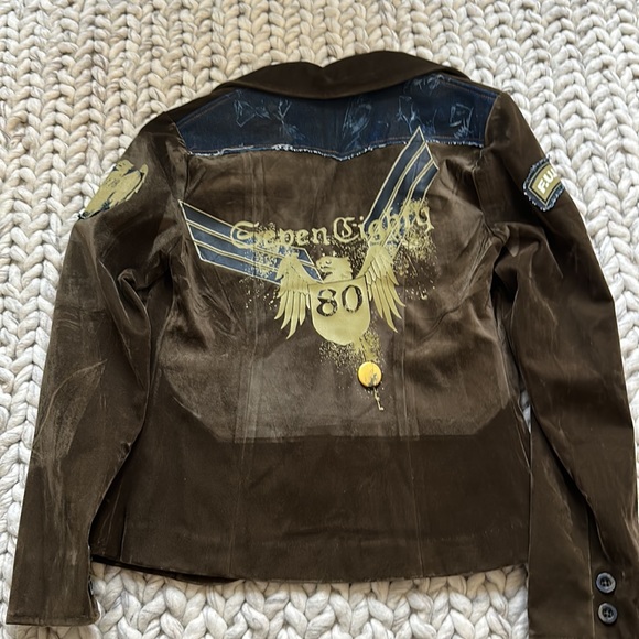 Velvet distressed designer blazer by SEVENEIGHTY - hardly worn like brand new - Picture 5 of 5